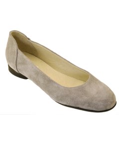 BALLERINA CAMOSCIO GRIGIO SUOLA TR