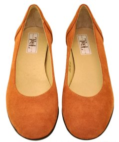 BALLERINA CAMOSCIO ORANGE SUOLA TR