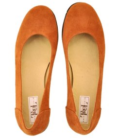 BALLERINA CAMOSCIO ORANGE SUOLA TR