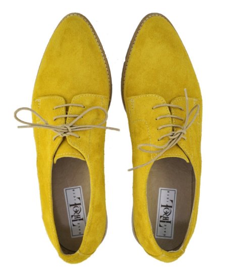 SCARPA ALLACC.CAMOSCIO GIALLO SUOLA CUOI