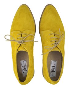 SCARPA ALLACC.CAMOSCIO GIALLO SUOLA CUOI