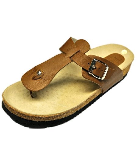 FLIP FLOPS IN SOFT LEATHER CUOIO